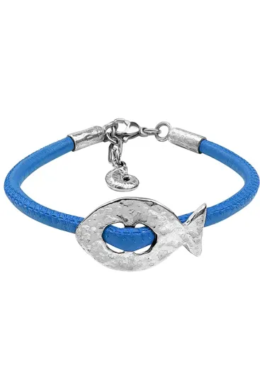 Браслет з рибкою_Blue Silver
