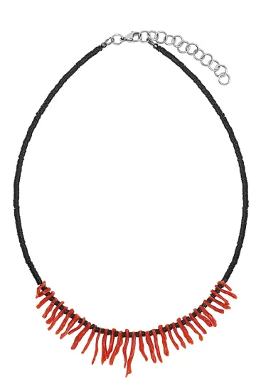 Кораловий чокер "Black and Red"
