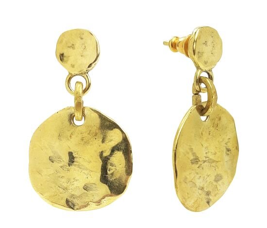 Сережки з великими монетами (golden)